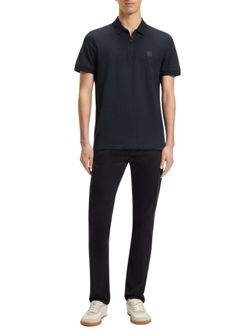 Polo uomo blu in cotone Boss Orange | 50537507404